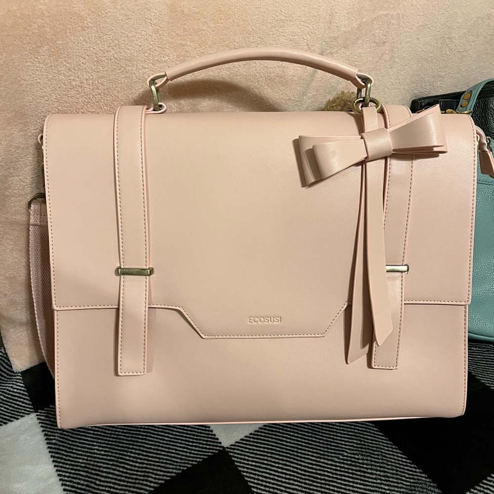 Ecosusi Pink Women's Bag with Bow Accent